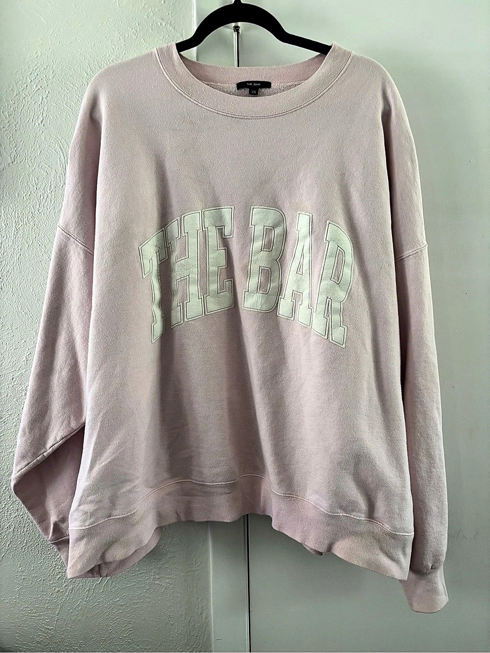 The Bar Varsity Sweatshirt Pink Size 3X